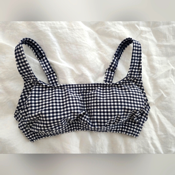 Kona Sol Other - 🌞Kona Sol Blue and White Gingham Bikini Top Size Small